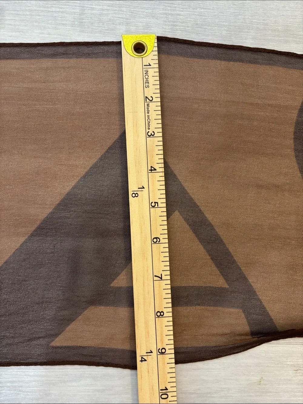 Coach Brown Logo Panel Long Scarf 100% Silk